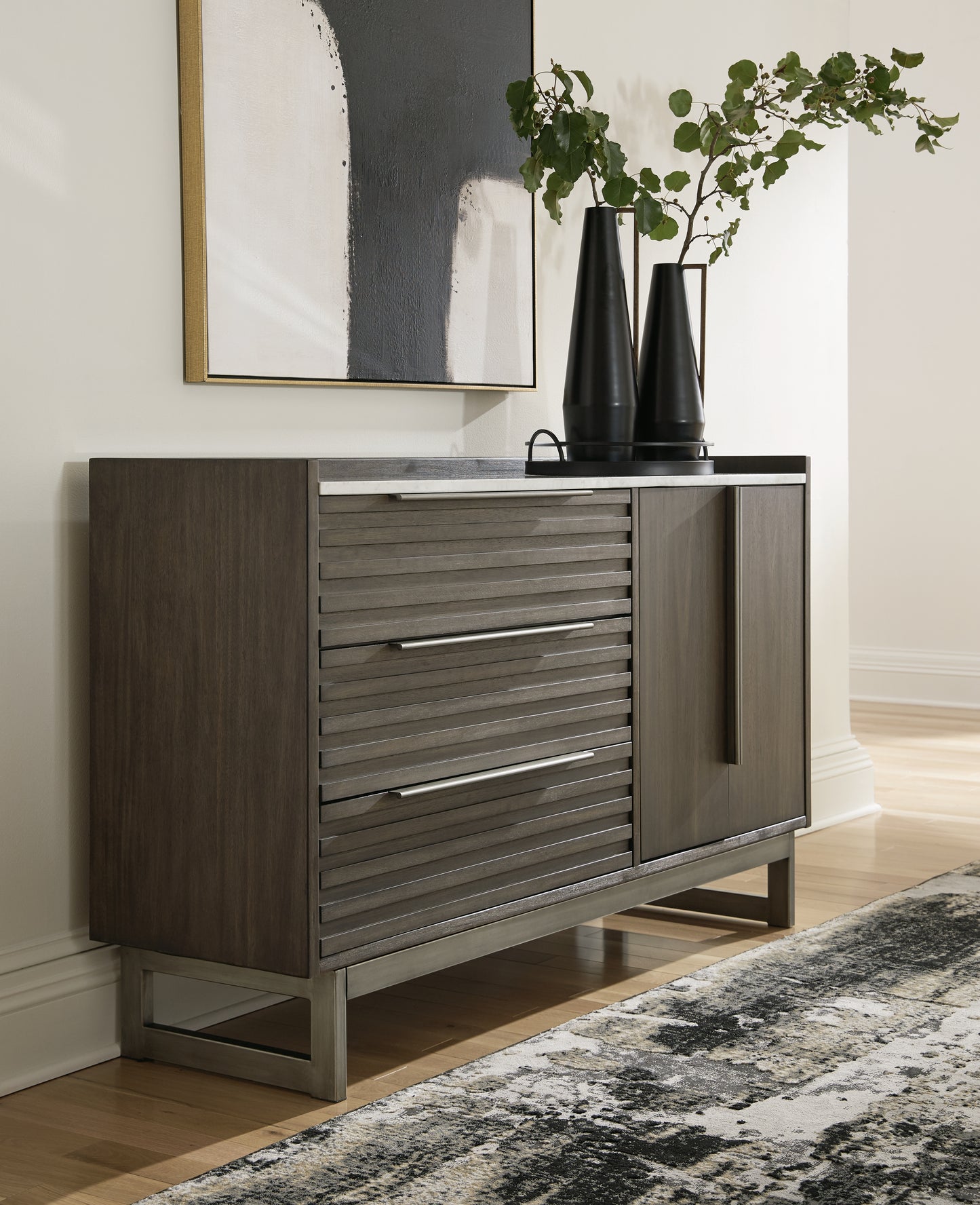 Orange Furniture Outlet - Ashley Furniture - Arkenton Bedroom - Dresser / Grayish Brown/White - B786-31
