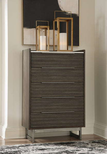 Orange Furniture Outlet - Ashley Furniture - Arkenton Bedroom - California King Panel Bed / Grayish Brown - B786B5