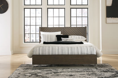 Orange Furniture Outlet - Ashley Furniture - Arkenton Bedroom - California King Panel Bed / Grayish Brown - B786B5