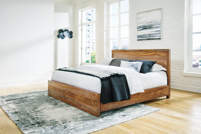 Orange Furniture Outlet - Ashley Furniture - Dressonni Bedroom - California King Panel Bed / Brown - B790B5