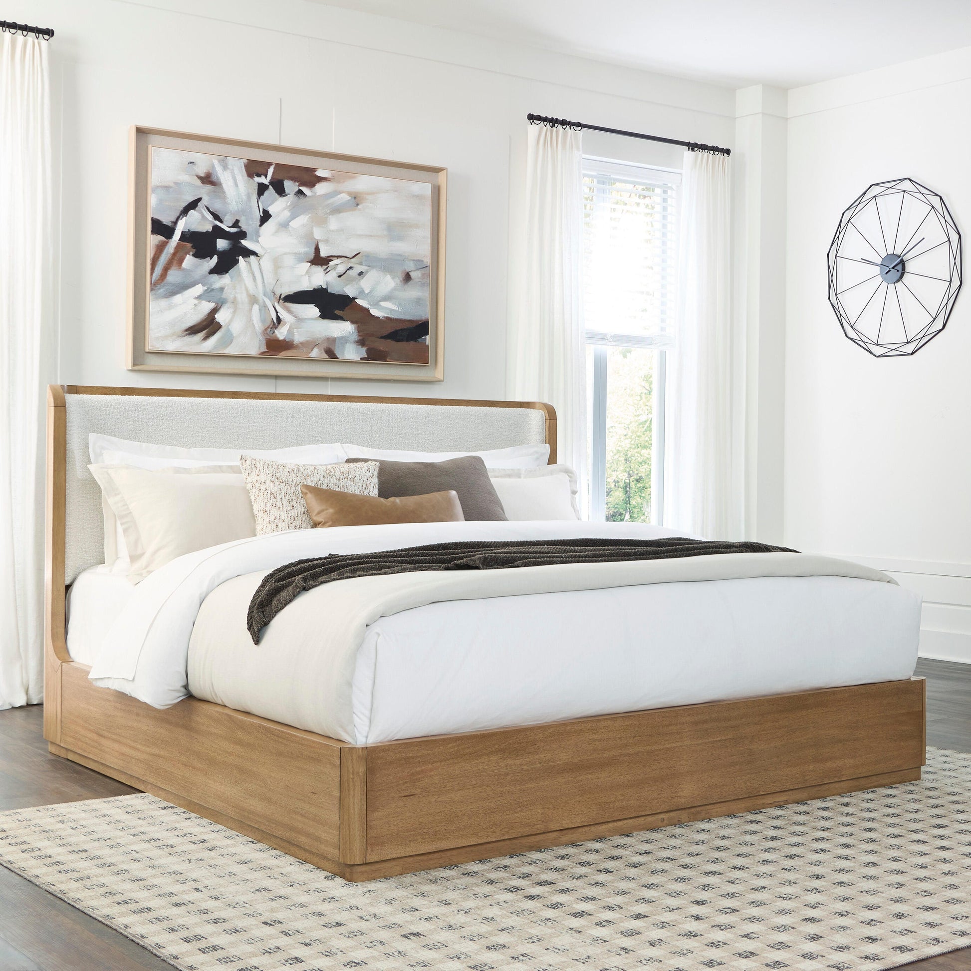 Orange Furniture Outlet - Ashley Furniture - Pamaria Bedroom - King Upholstered Bed - PCB802B7