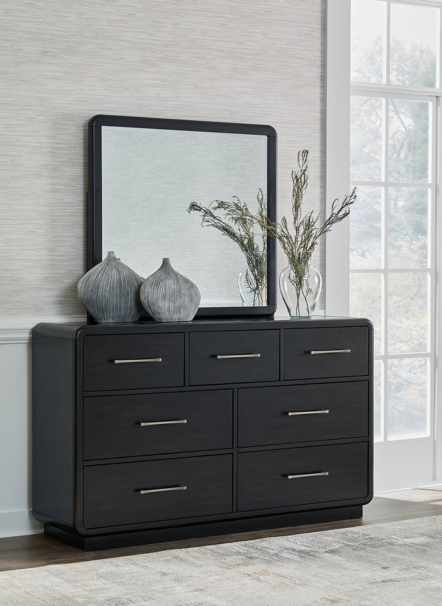 Orange Furniture Outlet - Ashley Furniture - Rowanbeck Bedroom - One Drawer Night Stand / Black - B821-91