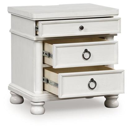 Orange Furniture Outlet - Ashley Furniture - Rowlenstown Bedroom - Three Drawer Night Stand / Antique White - PCB823-93