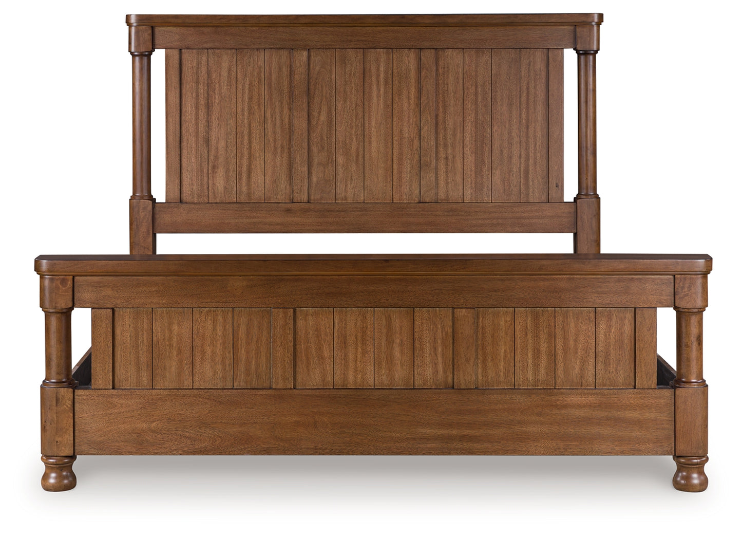 Orange Furniture Outlet - Ashley Furniture - Rowlenstown Bedroom - King Poster Bed / Brown - PCB824B4