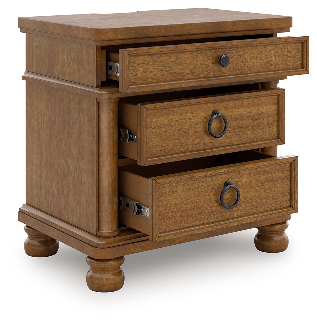 Orange Furniture Outlet - Ashley Furniture - Rowlenstown Bedroom - Three Drawer Night Stand / Brown - PCB824-93