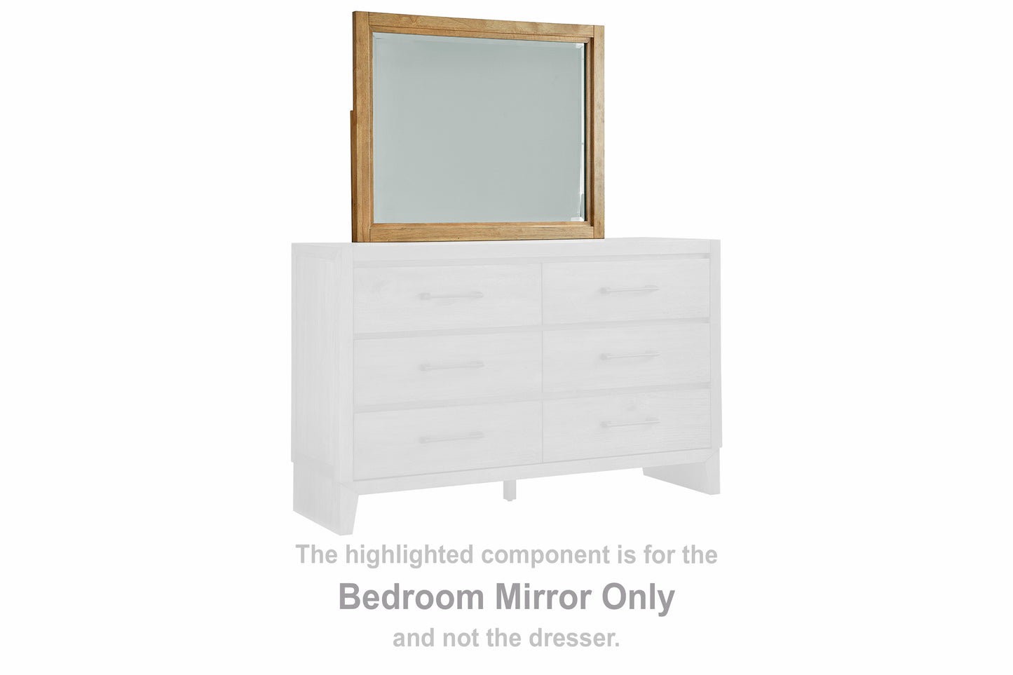 Orange Furniture Outlet - Ashley Furniture - Sherbana Bedroom - Bedroom Mirror / Light Brown - B833-36