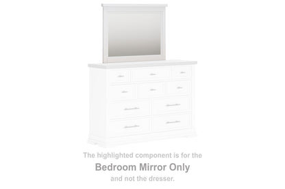 Orange Furniture Outlet - Ashley Furniture - Ashbryn Bedroom - Bedroom Mirror / White/Natural - B844-36