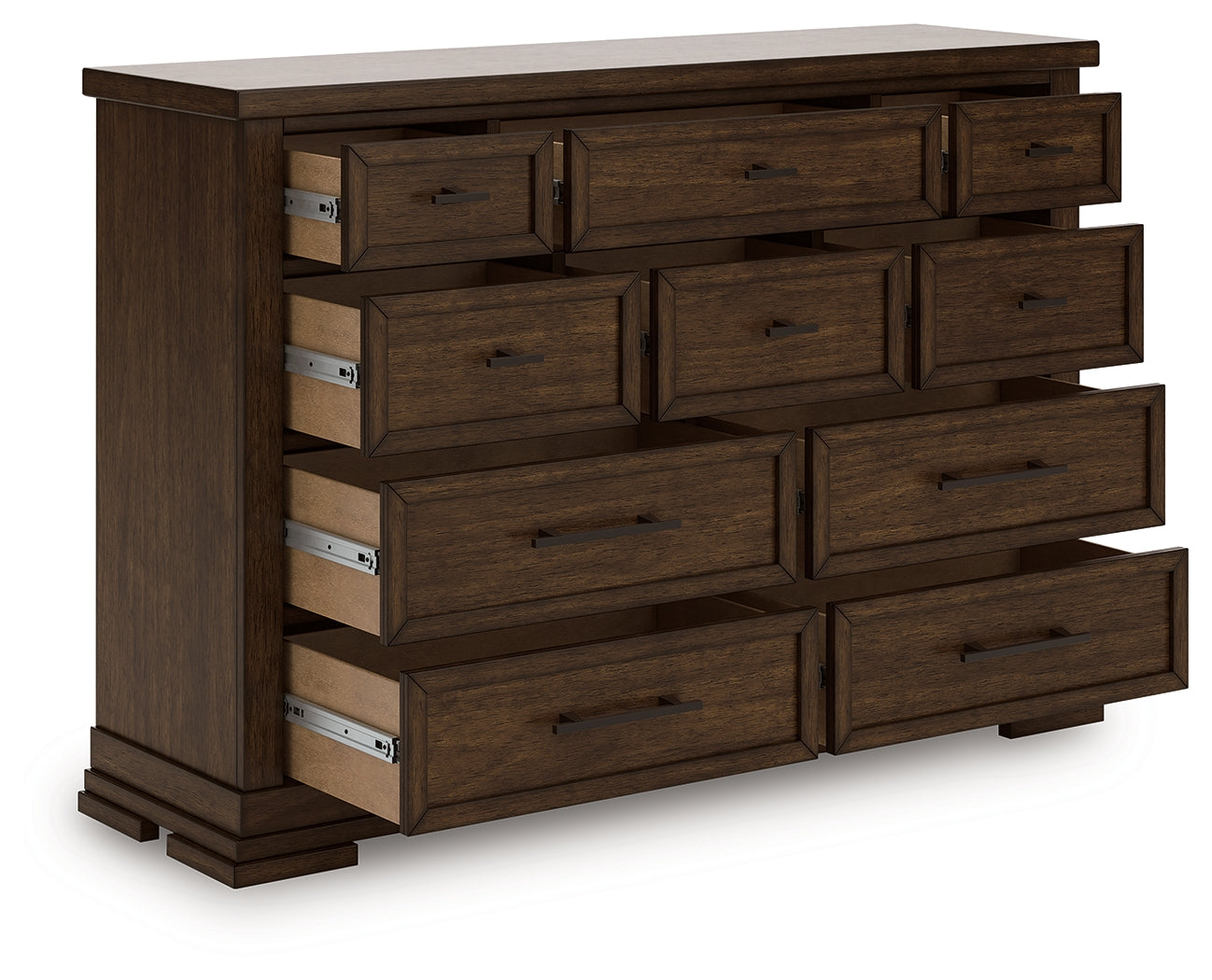 Orange Furniture Outlet - Ashley Furniture - Taffenbrook Bedroom - Dresser / Medium Brown - B849-31
