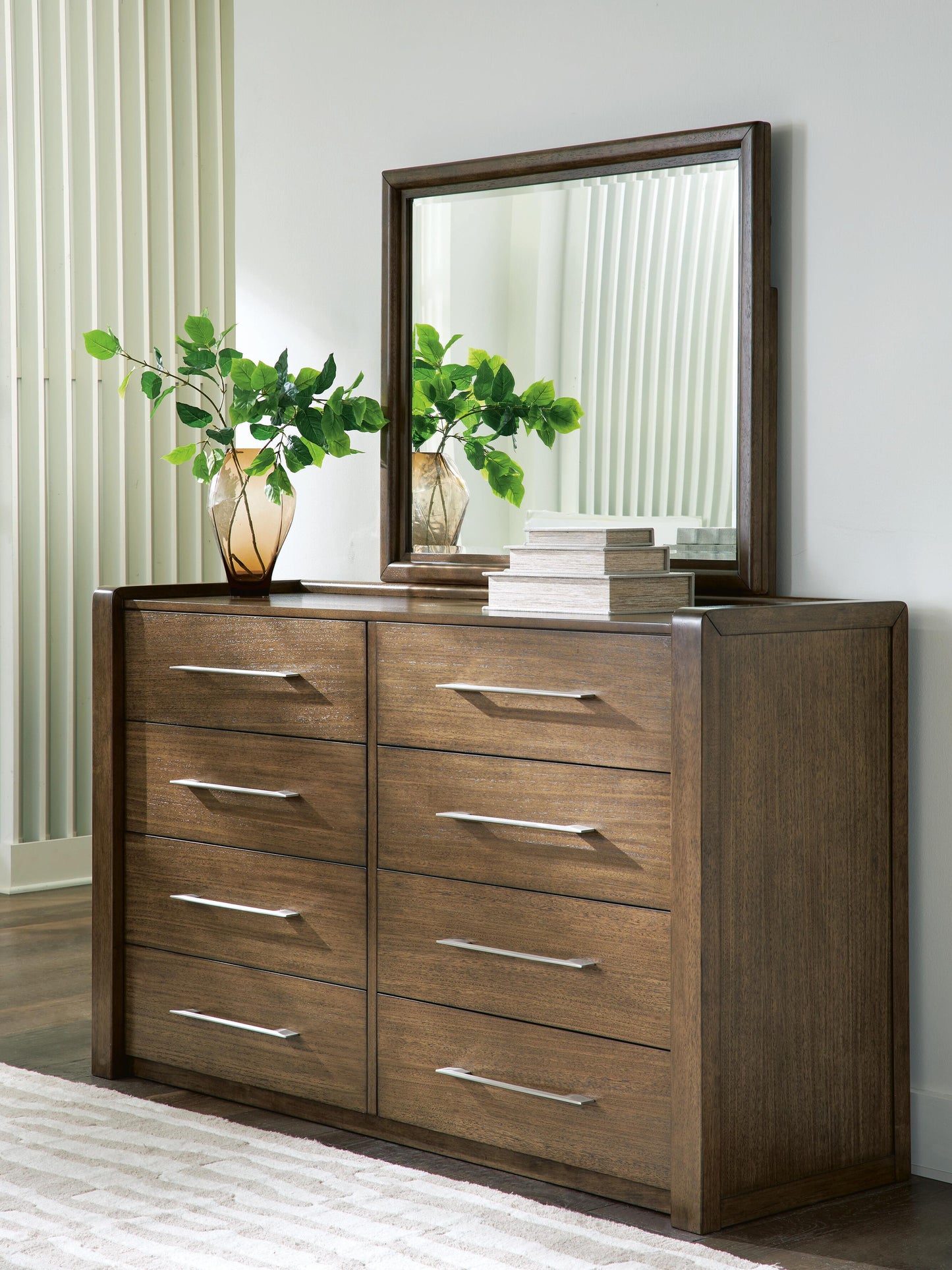 Orange Furniture Outlet - Ashley Furniture - Marxmore Bedroom - Dresser and Mirror / Brown - B863B1