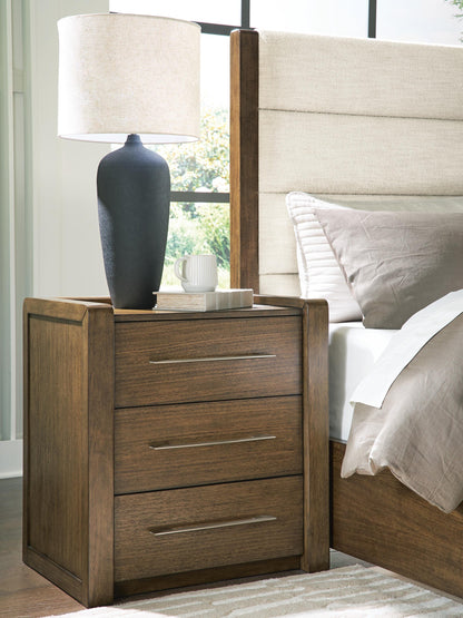Orange Furniture Outlet - Ashley Furniture - Marxmore Bedroom - Three Drawer Night Stand / Brown - B863-93
