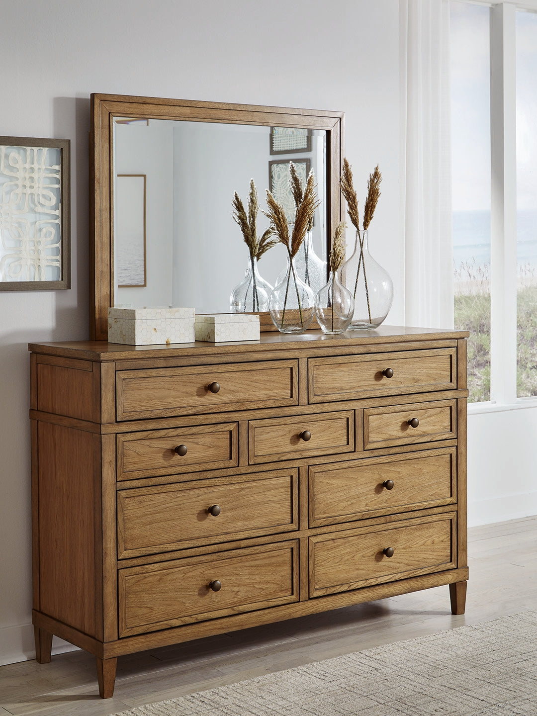 Orange Furniture Outlet - Ashley Furniture - Sharlance Bedroom - Dresser and Mirror / Brown - B895B1
