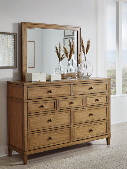 Orange Furniture Outlet - Ashley Furniture - Sharlance Bedroom - Dresser and Mirror / Brown - B895B1