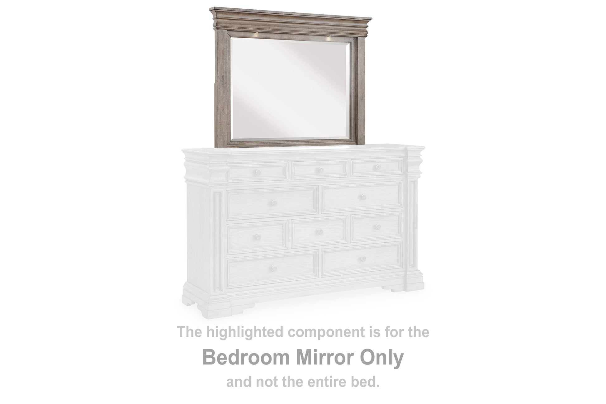 Orange Furniture Outlet - Ashley Furniture - Blairhurst Bedroom - Bedroom Mirror / Light Grayish Brown - B916-36