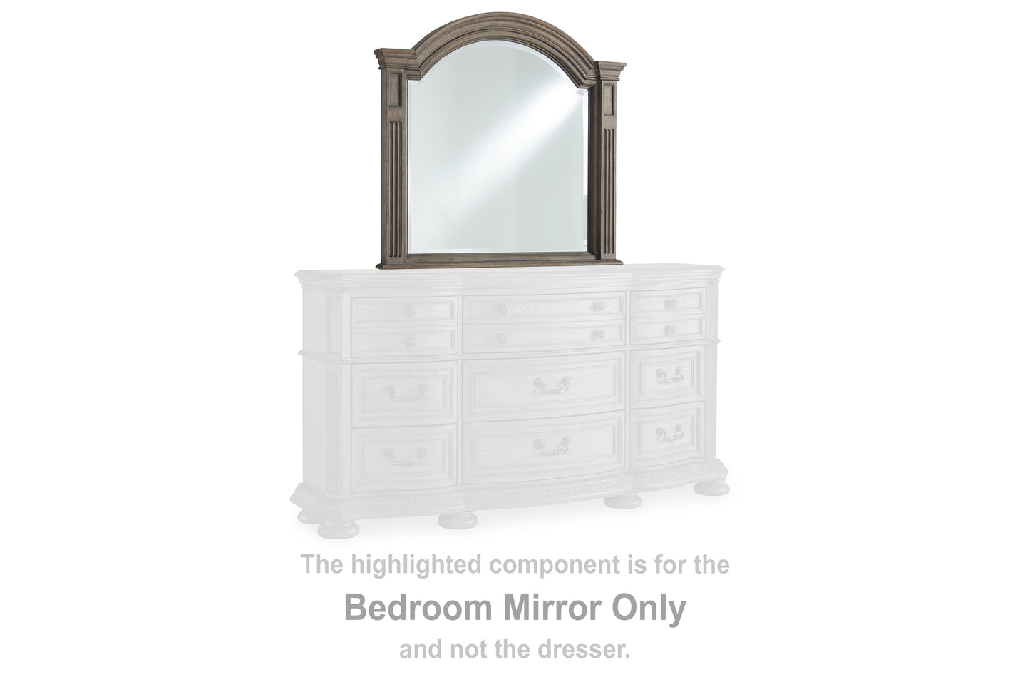 Orange Furniture Outlet - Ashley Furniture - Ardenfield Bedroom - Bedroom Mirror / Light Brown - B944-36