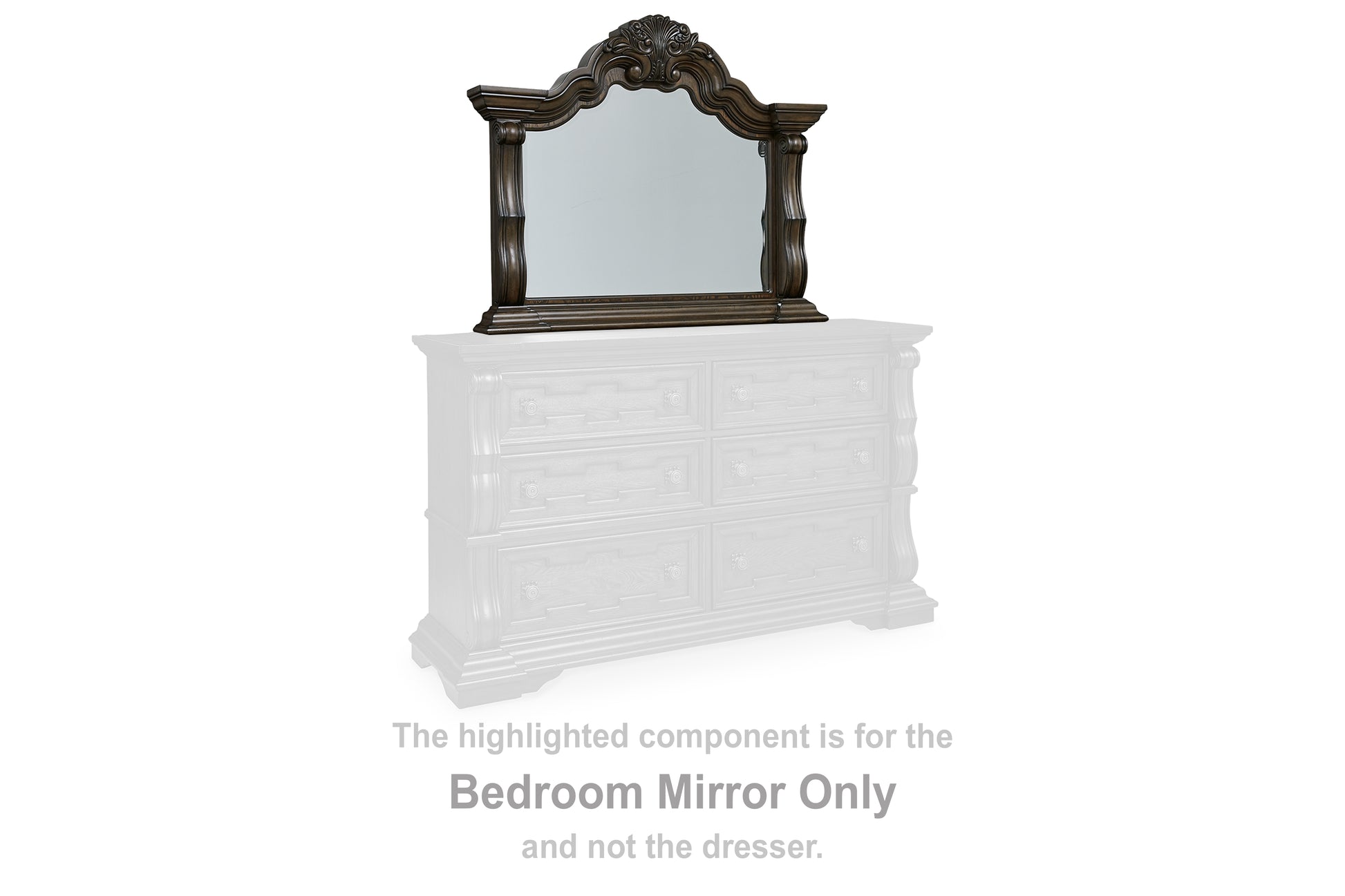 Orange Furniture Outlet - Ashley Furniture - Maylee Bedroom - Bedroom Mirror / Dark Brown - B947-36