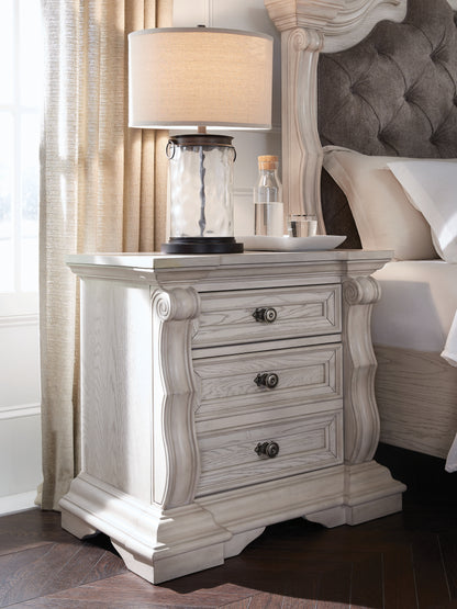Orange Furniture Outlet - Ashley Furniture - Bruchandi Bedroom - Three Drawer Night Stand / Antique White - PCB948-93