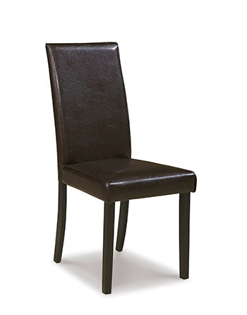 Orange Furniture Outlet - Ashley Furniture - Kimonte Dining Room - Dining Chair (Set of 2) / Dark Brown - D250-02X2