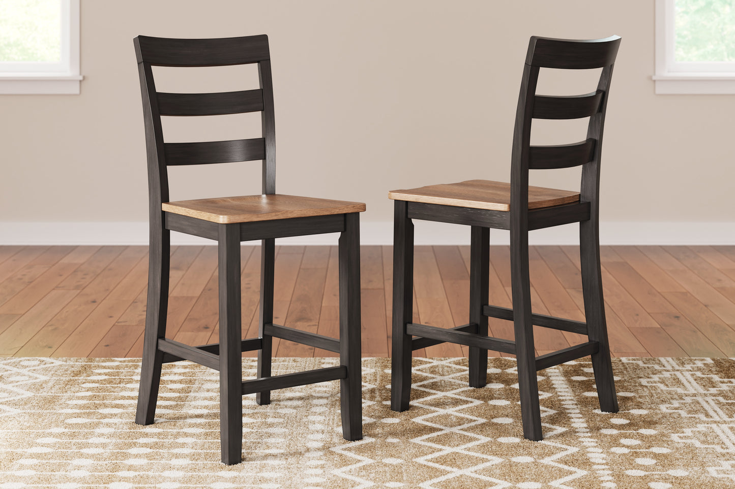 Orange Furniture Outlet - Ashley Furniture - Gesthaven Dining Room - Counter Height Barstool (Set of 2) / Natural/Brown - D396-124X2
