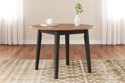 Orange Furniture Outlet - Ashley Furniture - Gesthaven Dining Room - Round DRM Drop Leaf Table / Natural/Brown - D396-15