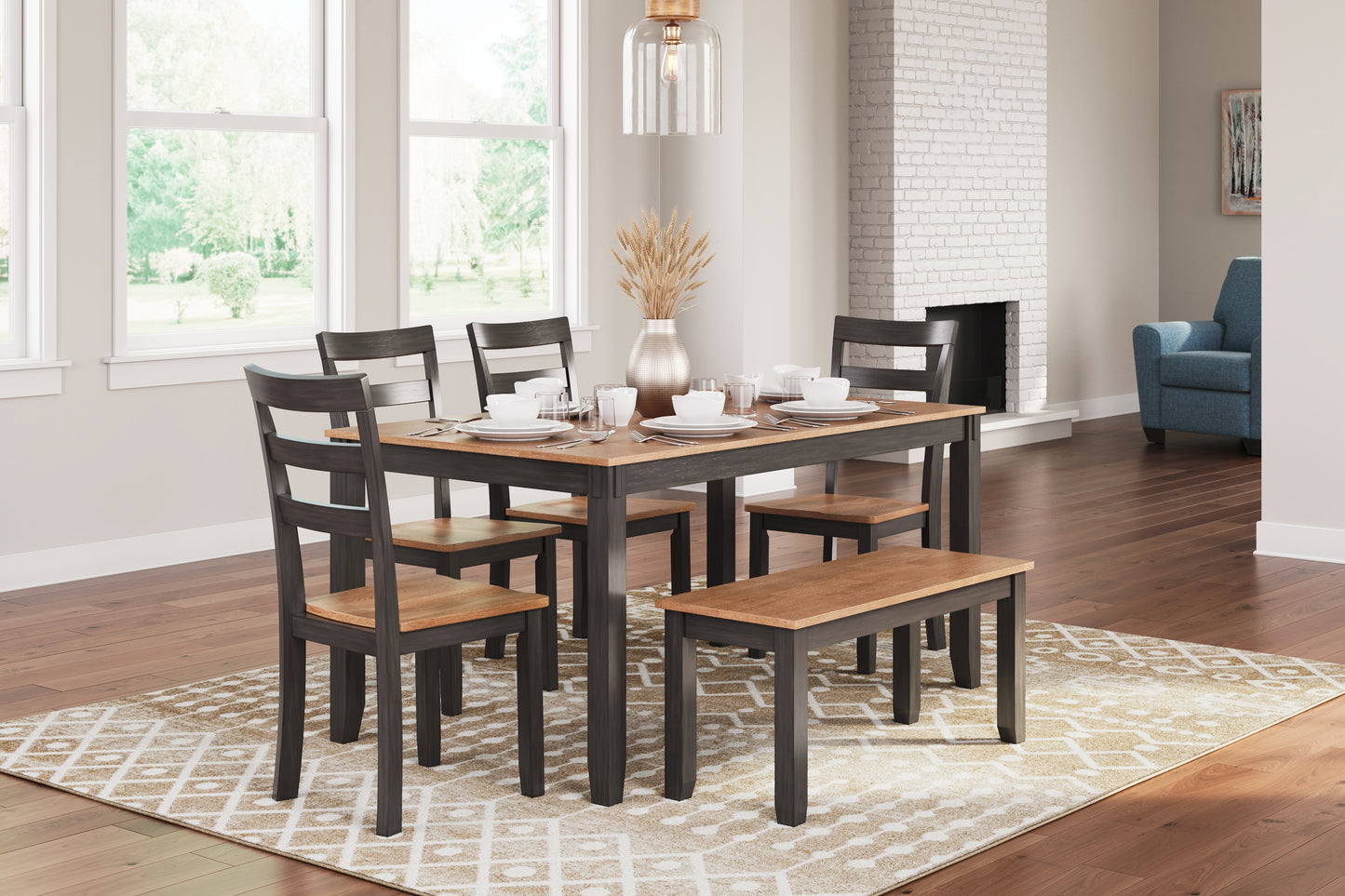 Orange Furniture Outlet - Ashley Furniture - Gesthaven Dining Room - Counter Height Barstool (Set of 2) / Natural/White - D398-124X2