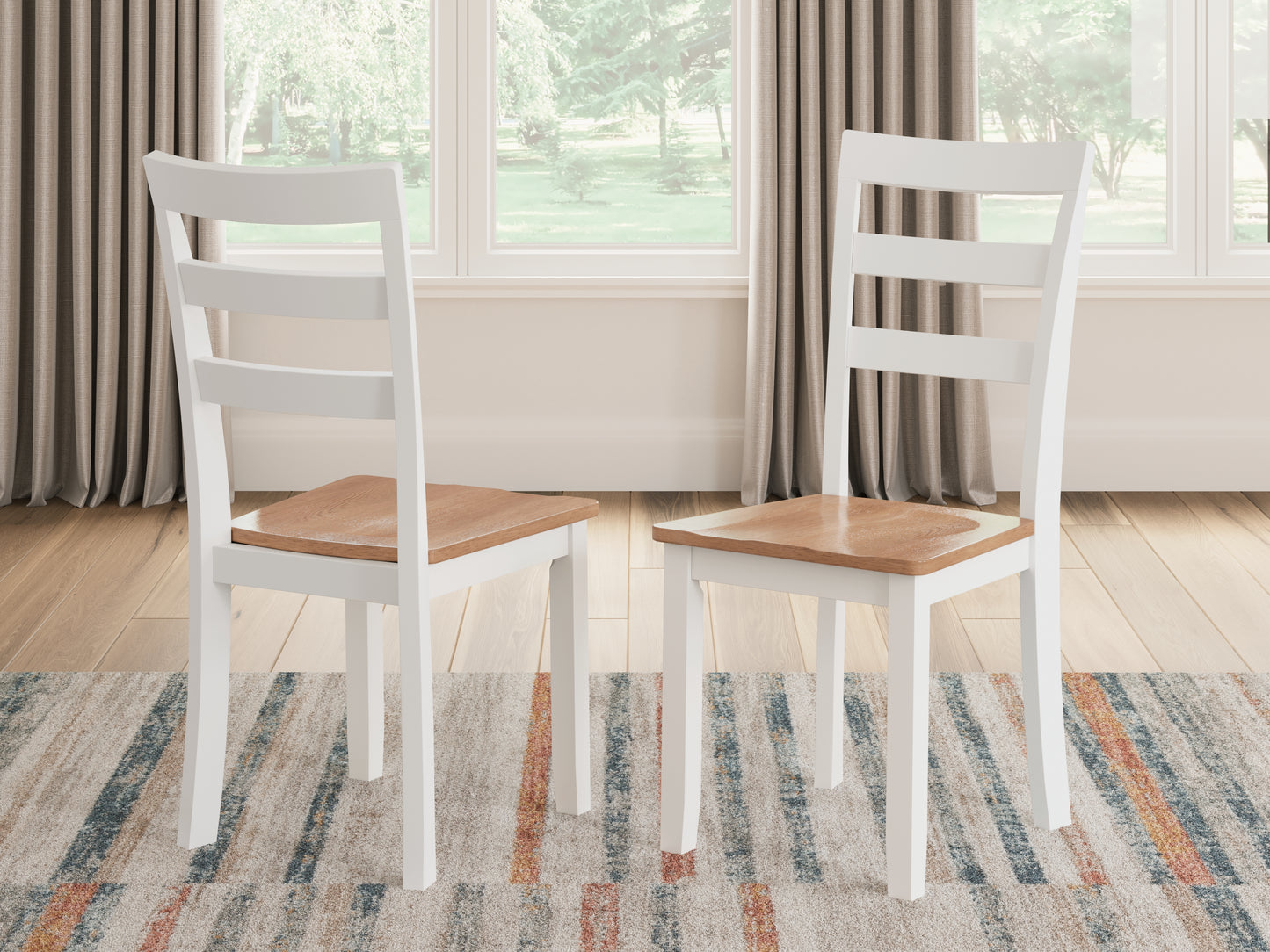 Orange Furniture Outlet - Ashley Furniture - Gesthaven Dining Room - Dining Chair (Set of 2) / Natural/White - D398-01X2