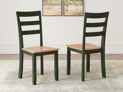 Orange Furniture Outlet - Ashley Furniture - Gesthaven Dining Room - Dining Chair (Set of 2) / Natural/Green - D401-01X2