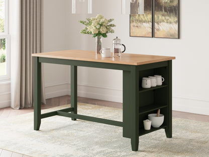 Orange Furniture Outlet - Ashley Furniture - Gesthaven Dining Room - RECT Dining Room Counter Table / Natural/Green - D401-13