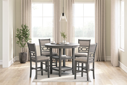 Orange Furniture Outlet - Ashley Furniture - Wrenning Dining Room - DRM Counter Table Set (5/CN) / Gray - D425-223