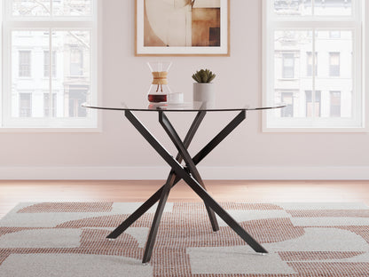 Orange Furniture Outlet - Ashley Furniture - Pharwynn Dining Room - Round Dining Room Table / Black - D446-15