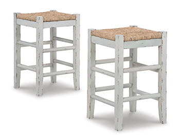 Orange Furniture Outlet - Ashley Furniture - Mirimyn Dining Room - Counter Height Bar Stool (Set of 2) / White - D508-224X2