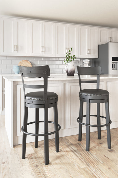 Orange Furniture Outlet - Ashley Furniture - Valebeck Dining Room - Bar Height Bar Stool (Set of 2) / Multi - D546-630X2