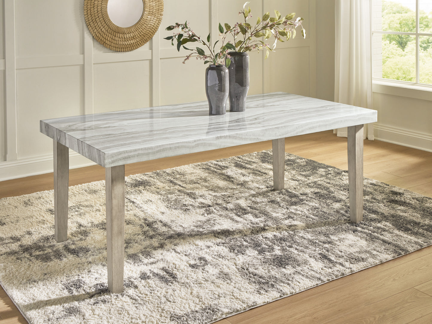 Orange Furniture Outlet - Ashley Furniture - Larawyn Dining Room - Rectangular Dining Room Table / Bisque - PCD575-25