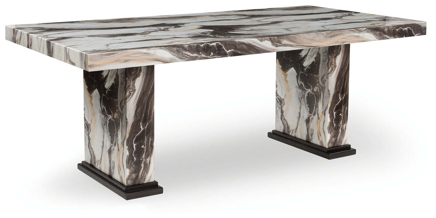 Orange Furniture Outlet - Ashley Furniture - Jeshina Dining Table - Dining Table / Dark Brown/Beige - PCD581D4