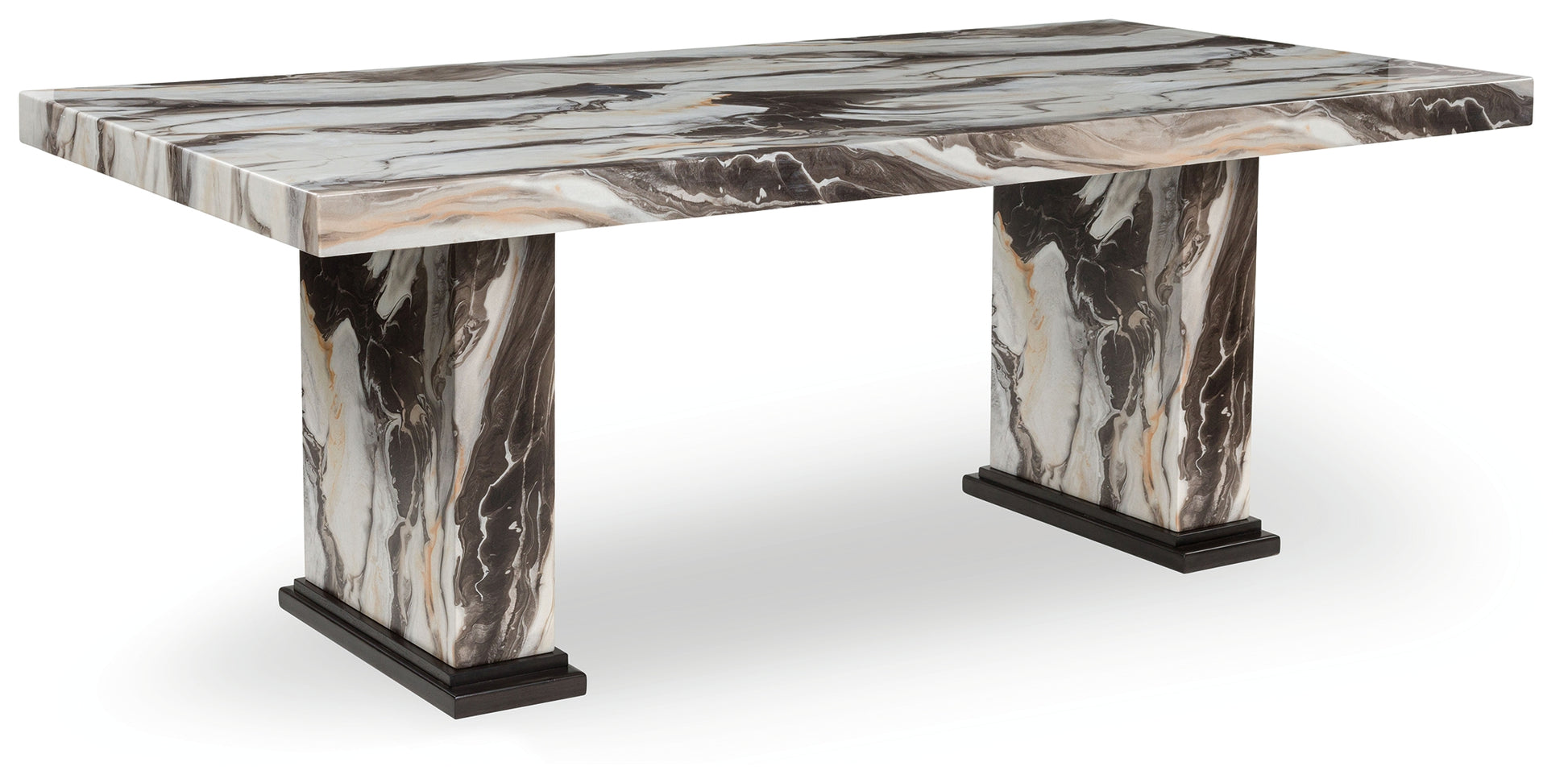 Orange Furniture Outlet - Ashley Furniture - Jeshina Dining Table - Dining Table / Dark Brown/Beige - PCD581D4