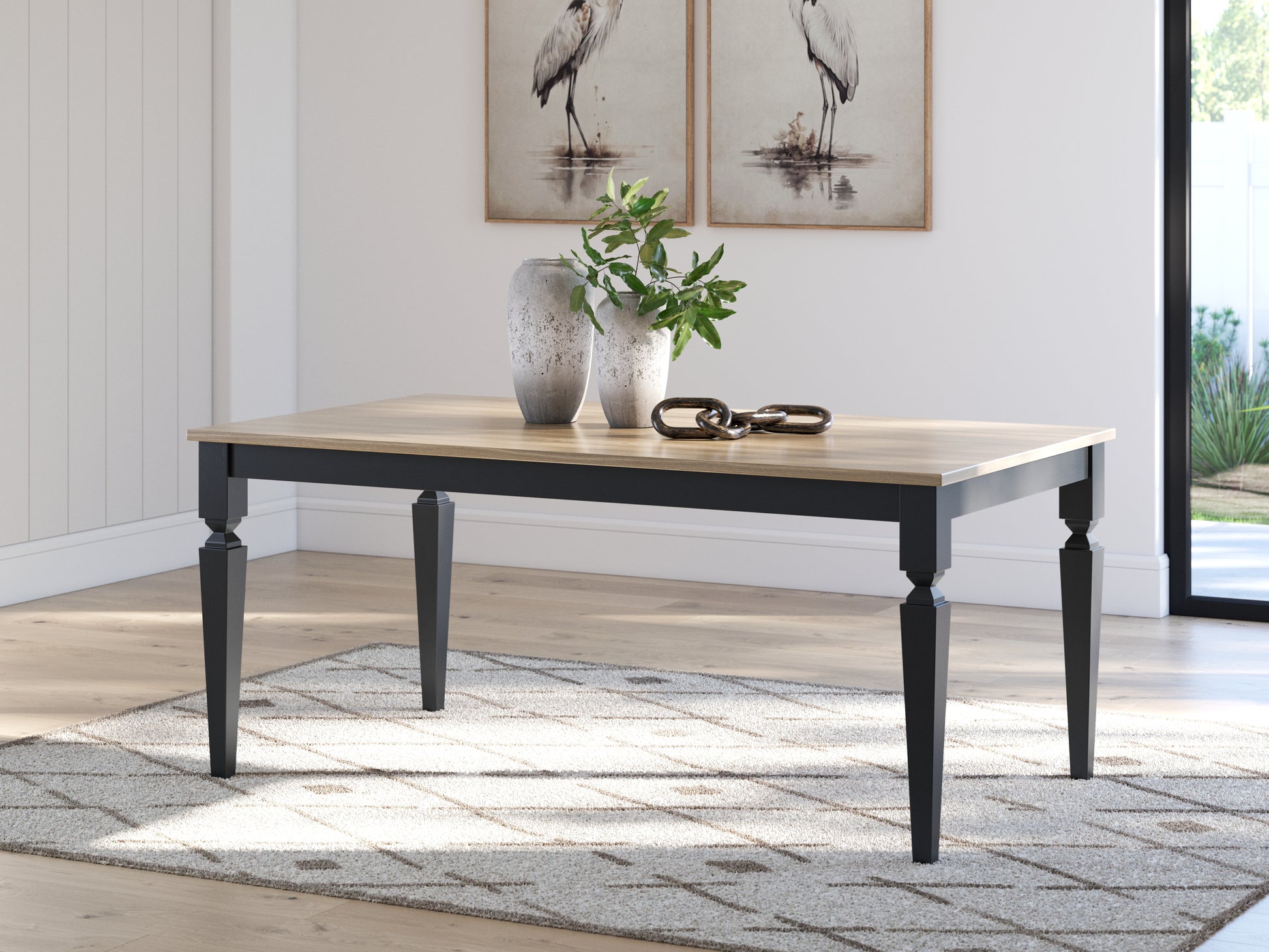 Orange Furniture Outlet - Ashley Furniture - Brenkerton Dining Table - Rectangular Dining Room Table / Grayish Brown/Black - PCD591-25