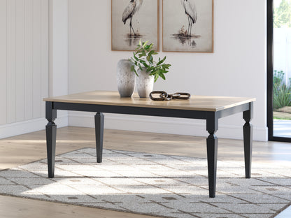 Orange Furniture Outlet - Ashley Furniture - Brenkerton Dining Table - Rectangular Dining Room Table / Grayish Brown/Black - PCD591-25