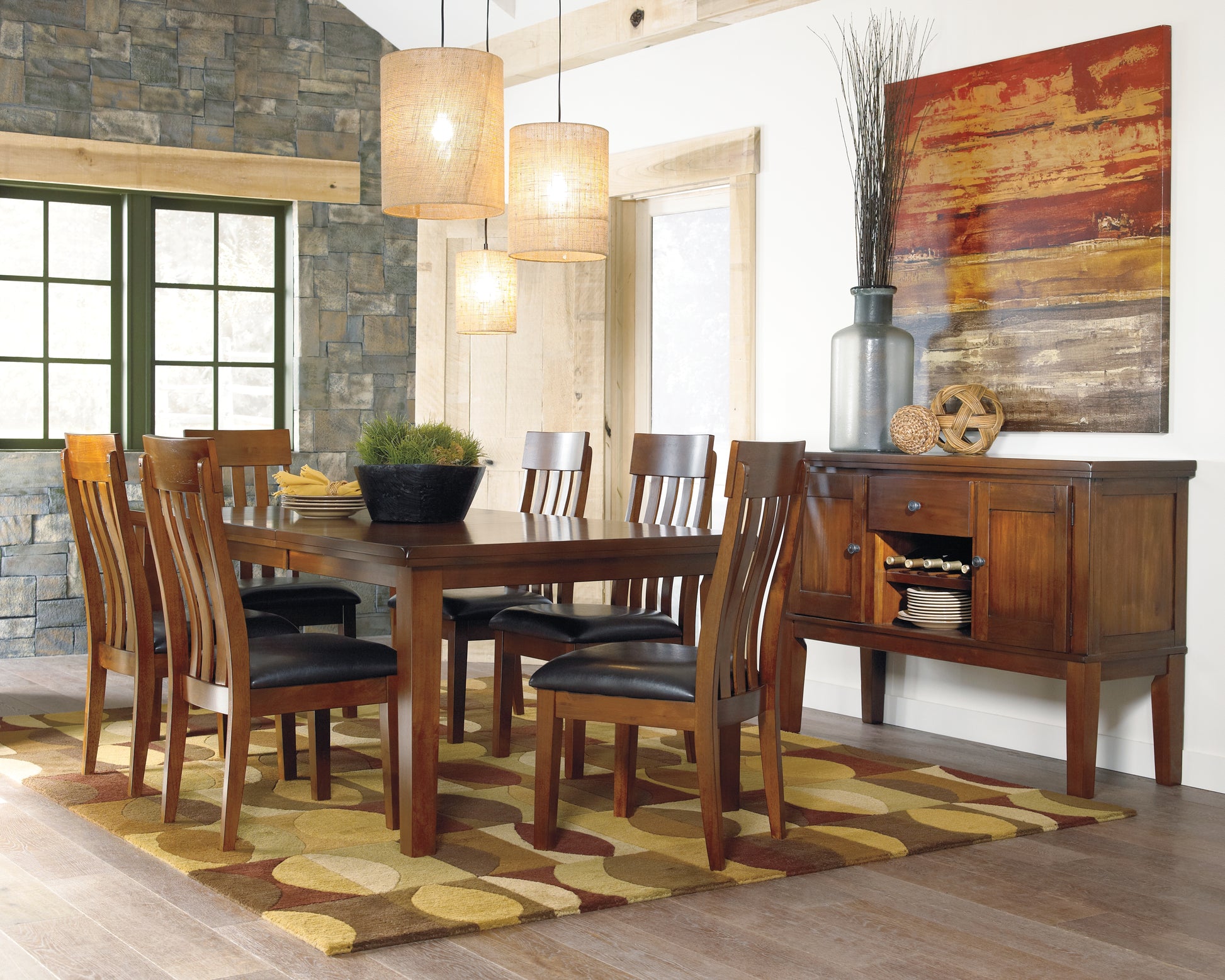 Orange Furniture Outlet - Ashley Furniture - Ralene Dining Room - RECT DRM Butterfly EXT Table / Medium Brown - D594-35