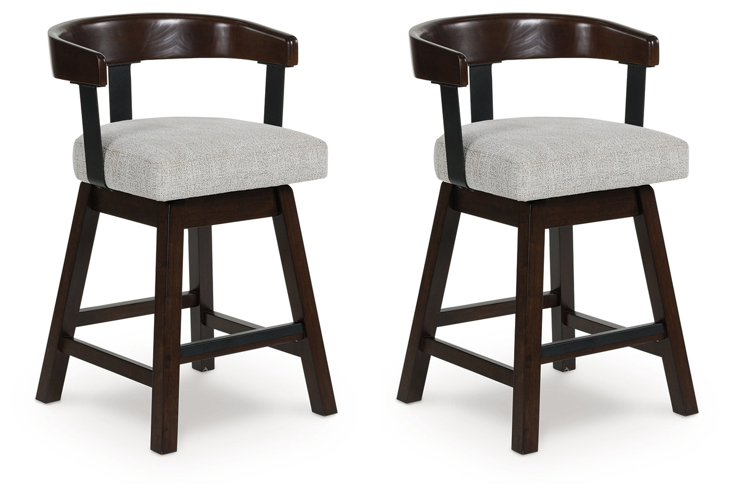 Orange Furniture Outlet - Ashley Furniture - Haddigan Dining Room - Counter Height Barstool (Set of 2) / Dark Brown - D596-224X2