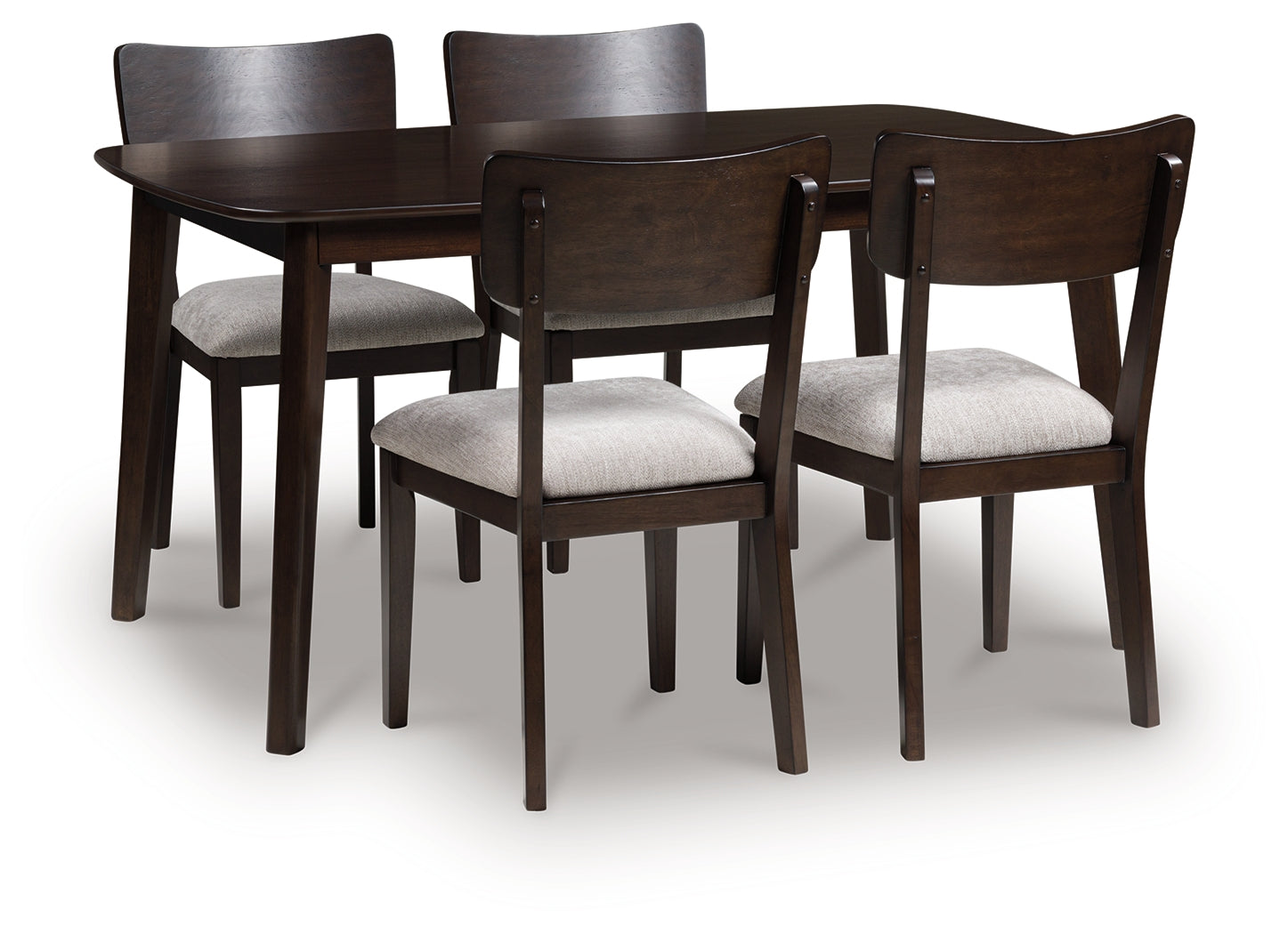 Orange Furniture Outlet - Ashley Furniture - Mallenette Dining Table and 4 Chairs (Set of 5) - Dining Room Table Set (5/CN) / Merlot - PCD607-225