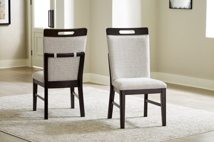 Orange Furniture Outlet - Ashley Furniture - Neymorton Dining Room - Dining Chair (Set of 2) / Dark Grayish Brown - D618-01X2
