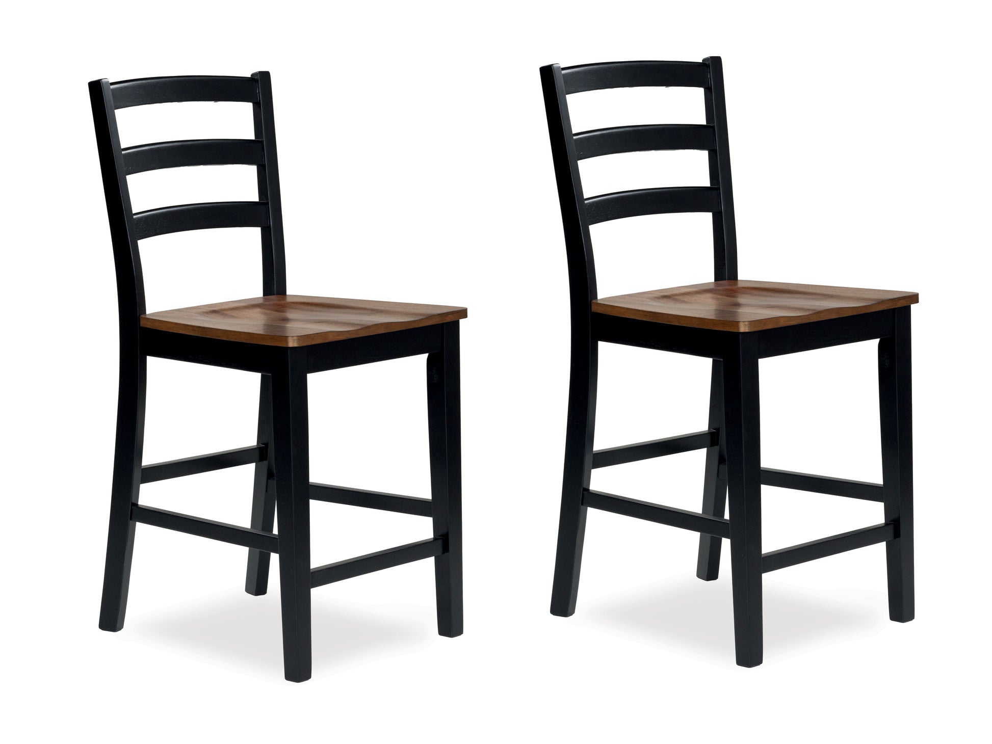 Orange Furniture Outlet - Ashley Furniture - Wildenauer Dining Room - Counter Height Barstool (Set of 2) / Brown/Black - D634-124X2