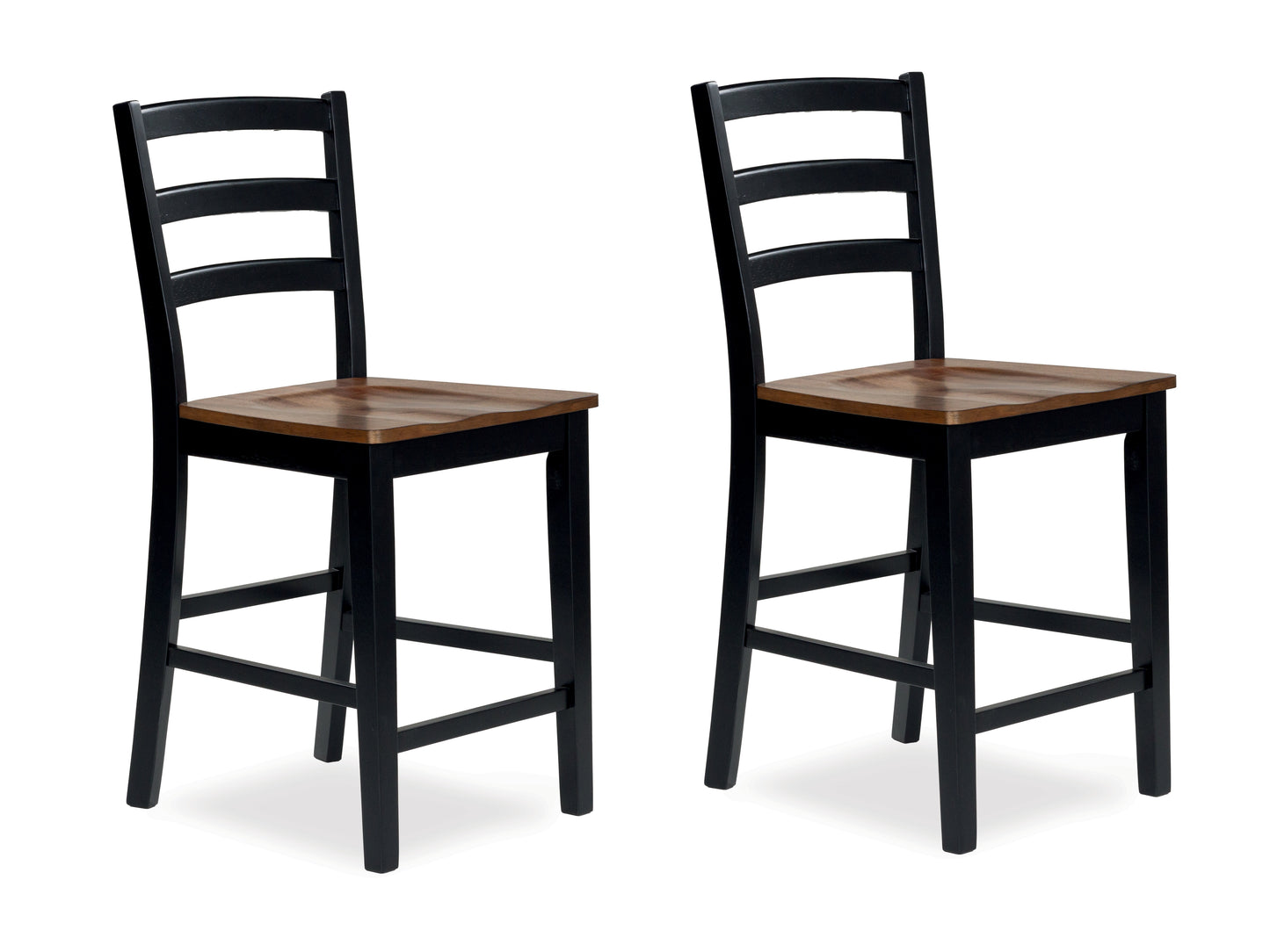 Orange Furniture Outlet - Ashley Furniture - Wildenauer Dining Room - Counter Height Barstool (Set of 2) / Brown/Black - D634-124X2