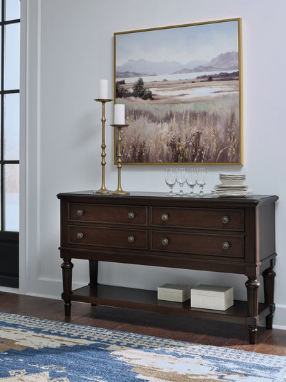 Orange Furniture Outlet - Ashley Furniture - Lavinton Dining Room - Dining Room Server / Brown - D764-60