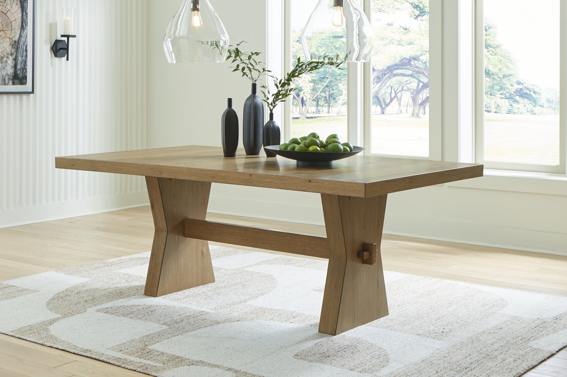 Orange Furniture Outlet - Ashley Furniture - Galliden Dining Room - Large UPH Dining Room Bench / Beige - D841-00