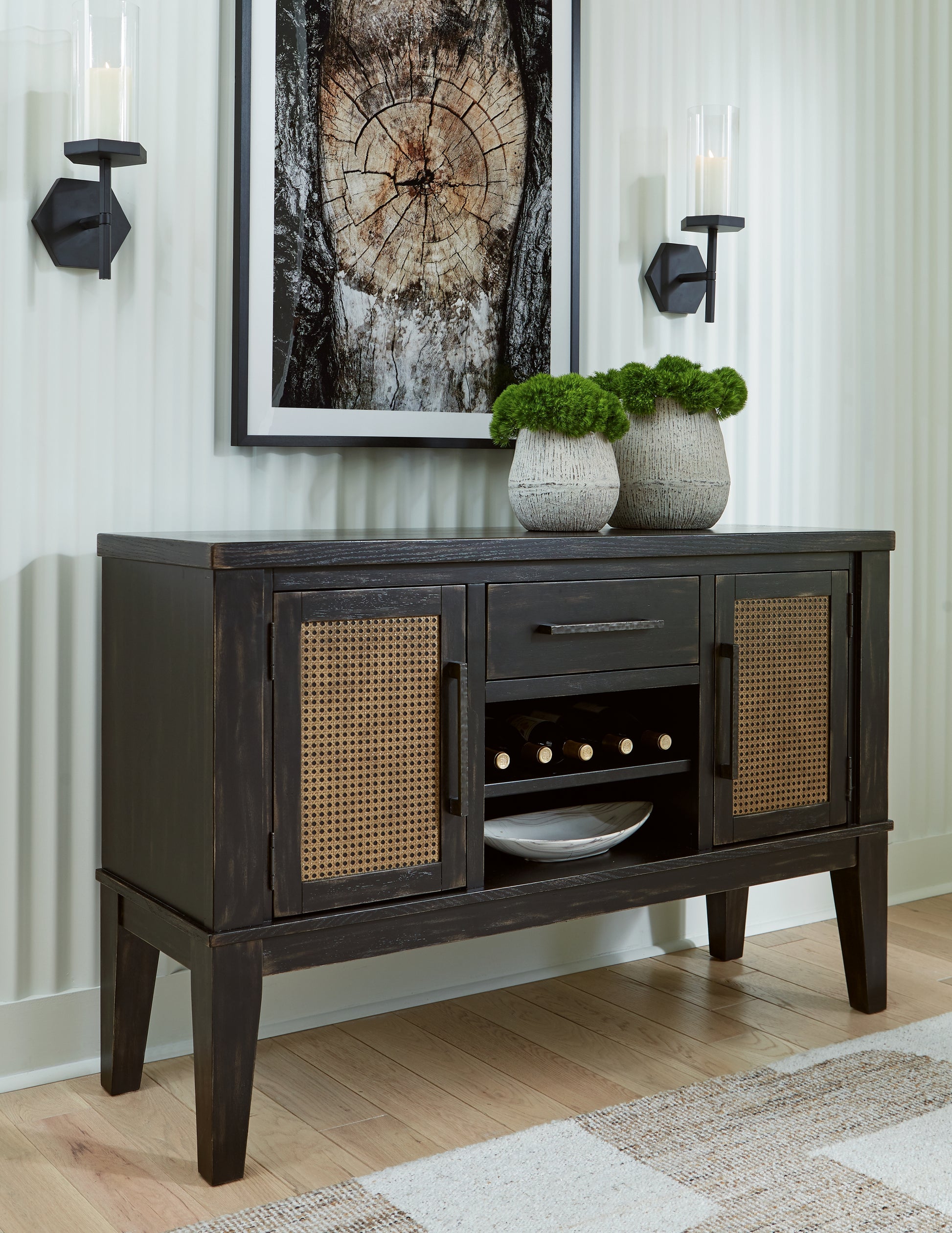 Orange Furniture Outlet - Ashley Furniture - Galliden Dining Room - Dining Room Server / Black - D841-60