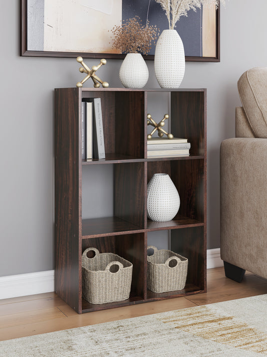 Orange Furniture Outlet - Ashley Furniture - Glosmount Six Cube Organizer - Six Cube Organizer / Cherry/Light Brown - EA1055-3X2