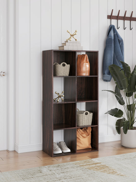 Orange Furniture Outlet - Ashley Furniture - Glosmount Eight Cube Organizer - Eight Cube Organizer / Cherry/Light Brown - EA1055-4X2