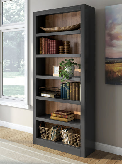 Orange Furniture Outlet - Ashley Furniture - Wildenauer Bookcase - Bookcase / Brown/Black - H664-70