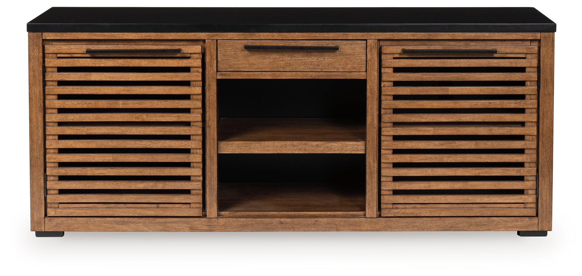 Orange Furniture Outlet - Ashley Furniture - Kallari Bookcase - Credenza / Warm Brown/Black - H737-60