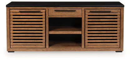 Orange Furniture Outlet - Ashley Furniture - Kallari Bookcase - Credenza / Warm Brown/Black - H737-60